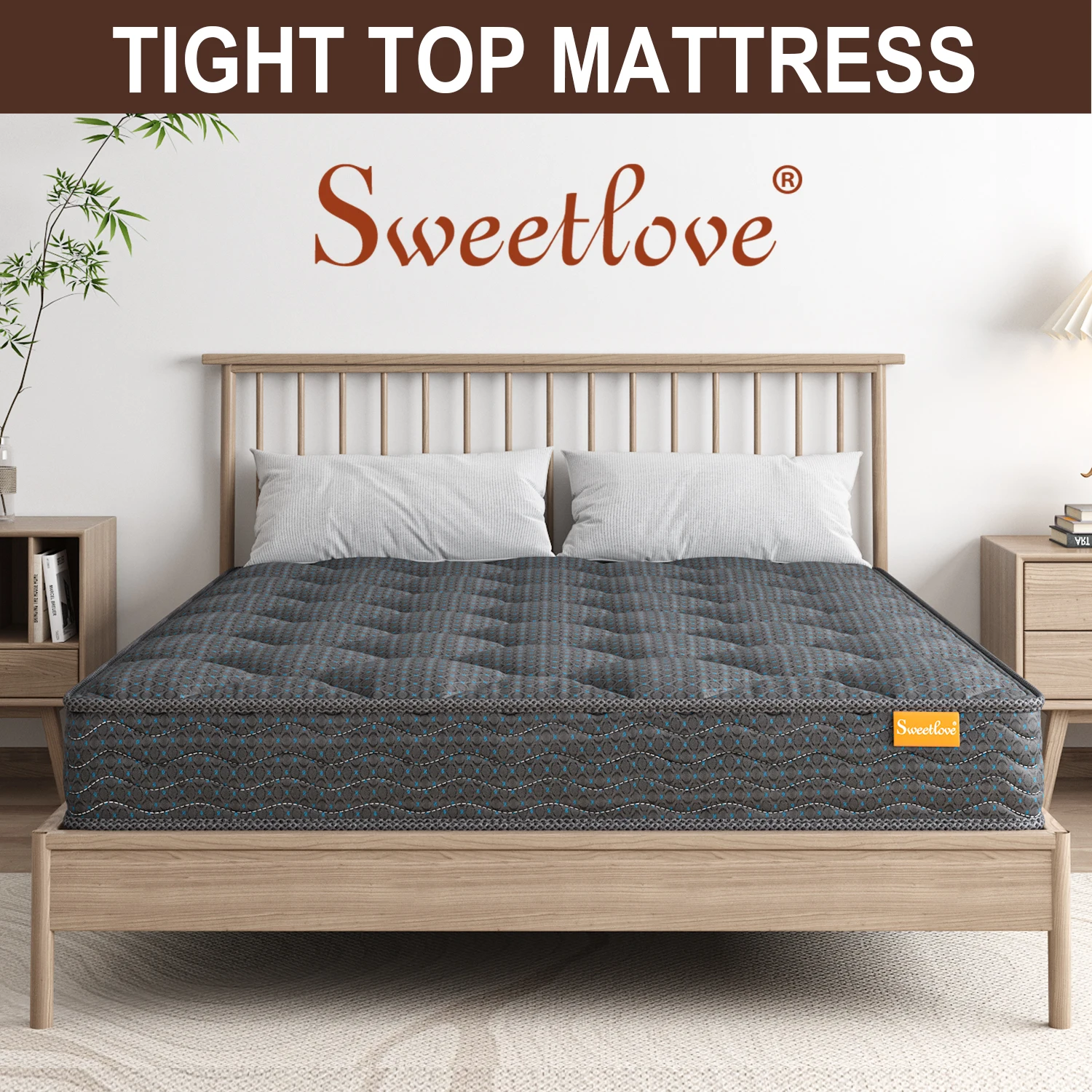 Sweetlove King Single Double Mattress Bed Innerspring High Density Foam 16cm Thick Tight Top Mattress