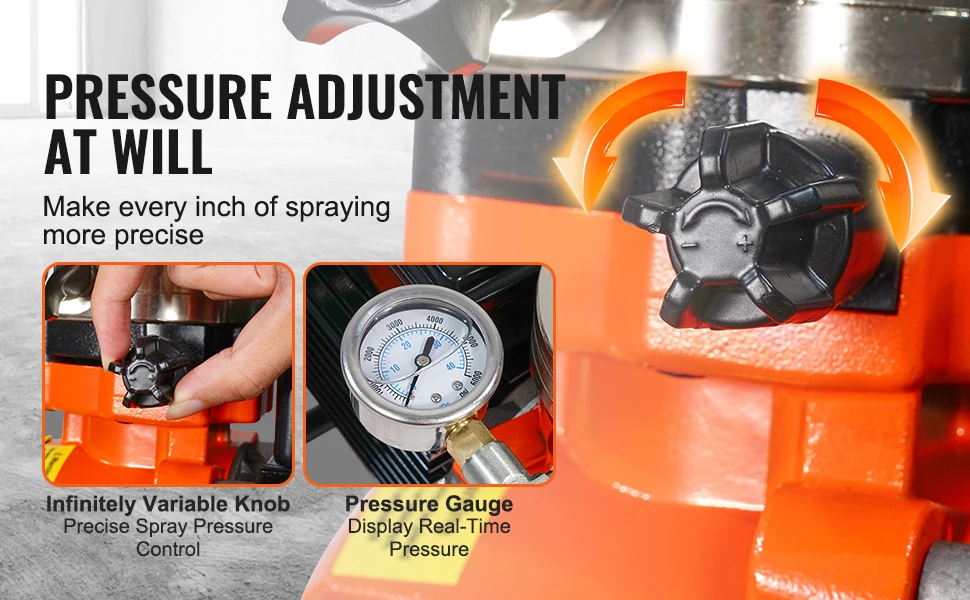 SucceBuy Diaphragm Airless Paint Sprayer Efficiency Cart Airless Paint Sprayer 2000 psi High Pressure Paint Airless Sprayer DIY