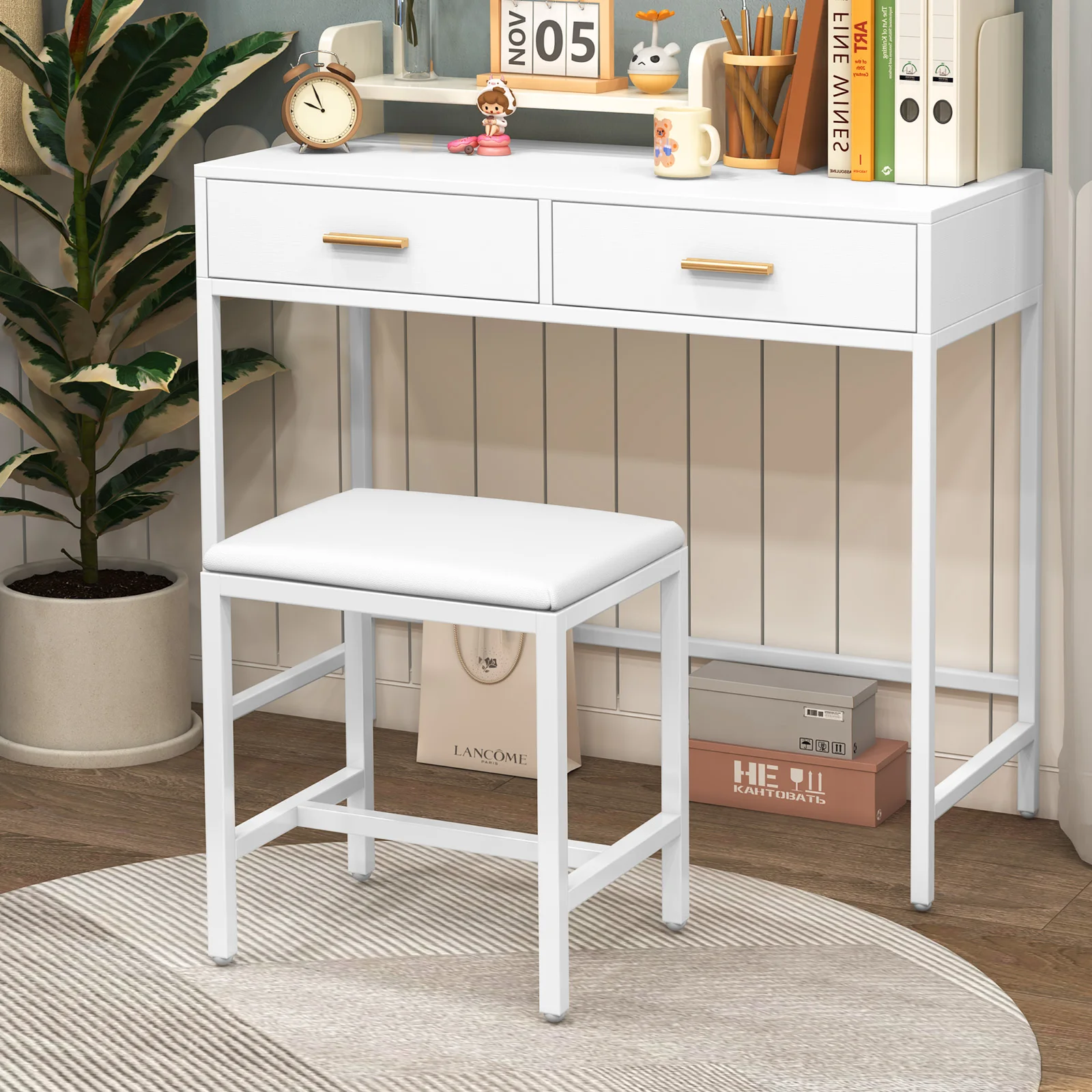 Bedroom Living room Dressing Table Stool Seat Stool Upholstered Stool Footstool