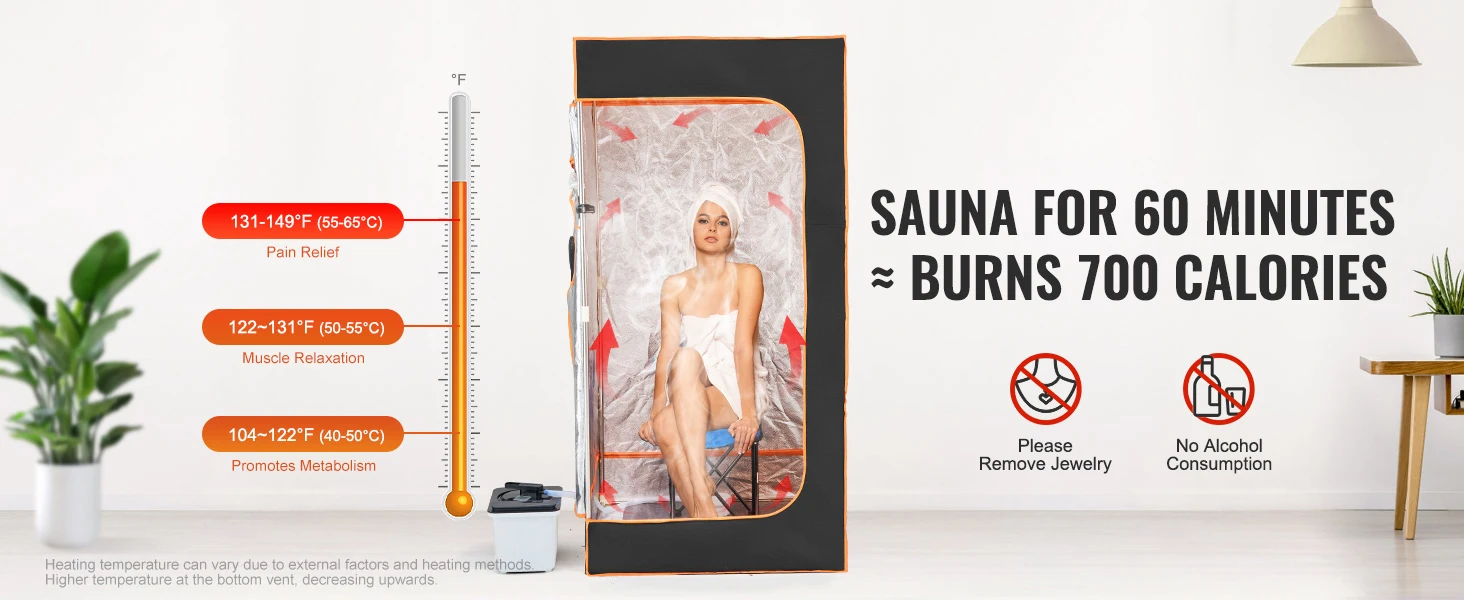 SucceBuy Compact Portable Steam Sauna Tent 1200 Watt, Therapeutic  for Detox Relaxation Time Remote Control Personal  for Home