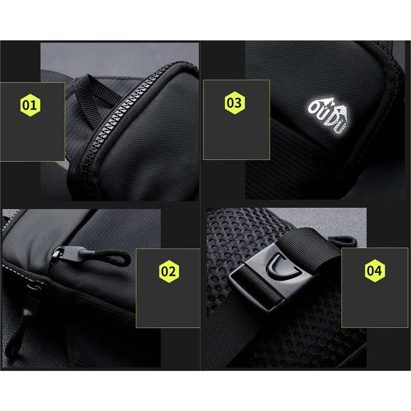 Men Crossbody Bag Mini Waterproof Leisure Fashion Mobile Phone Chest Bag Business Commuting Outdoor Sport Shoulder Crossbody Bag