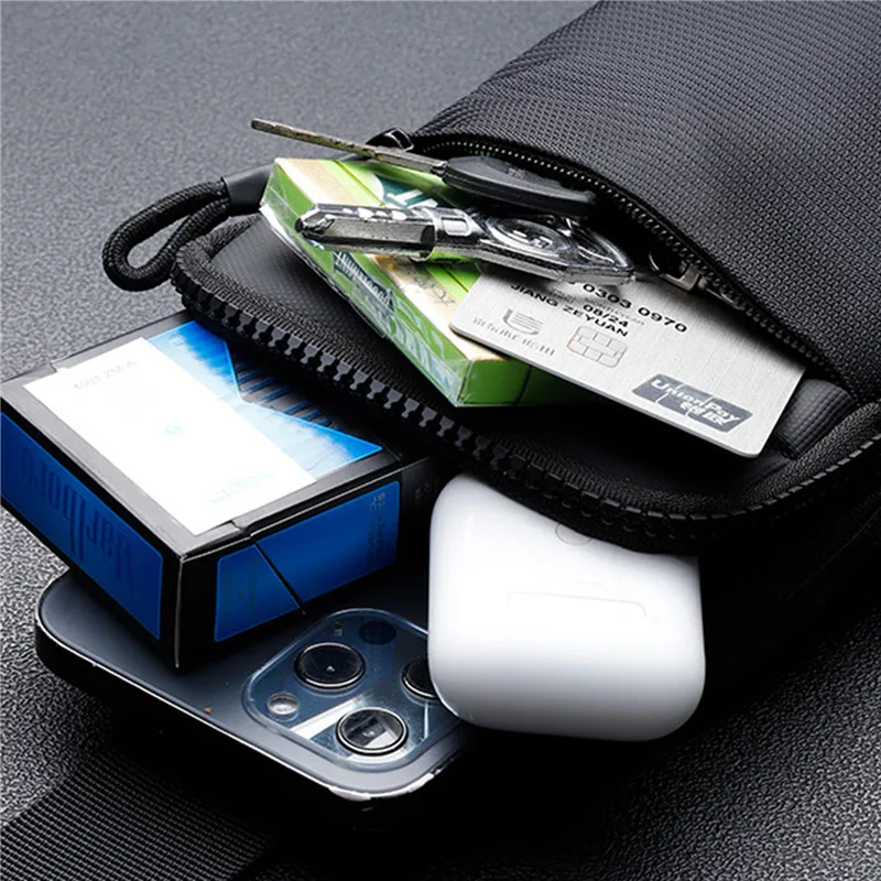 Men Crossbody Bag Mini Waterproof Leisure Fashion Mobile Phone Chest Bag Business Commuting Outdoor Sport Shoulder Crossbody Bag