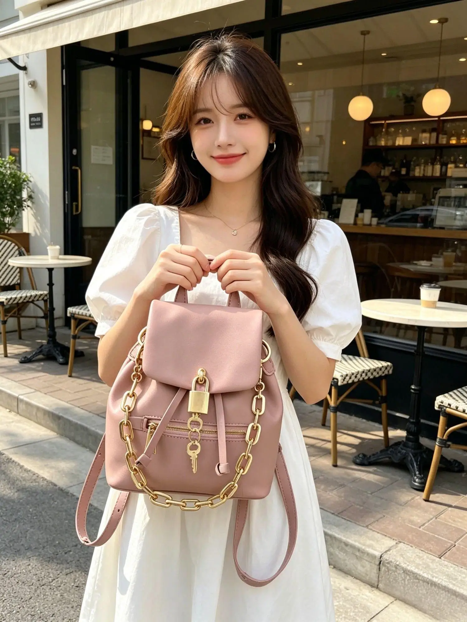New Korean Women's Fashion Luxury High Quality Leather Travel Backpacks Tassels Designer Shoulder Bags Totes Crossbody Backpack