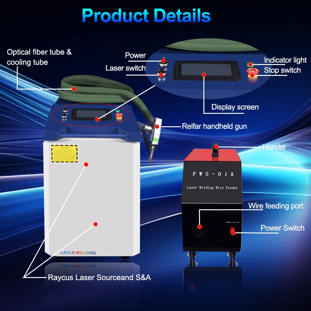 3000W Raycus Double Pendulum Laser Welder with Dual Wire Feeder Machine 4 in 1 Laser Welding Cleaning Cutting for Metal AU Stock