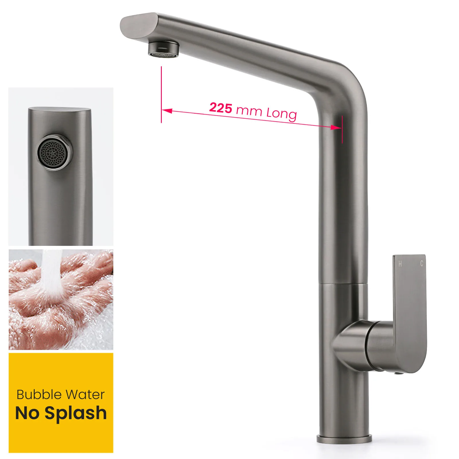 **Sydney Stock** KYLINS Tall Kithen Mixer Tap Sink Faucet Tapware Brushed Nickel Gold Black Gun Metal Chrome WaterMark Wels