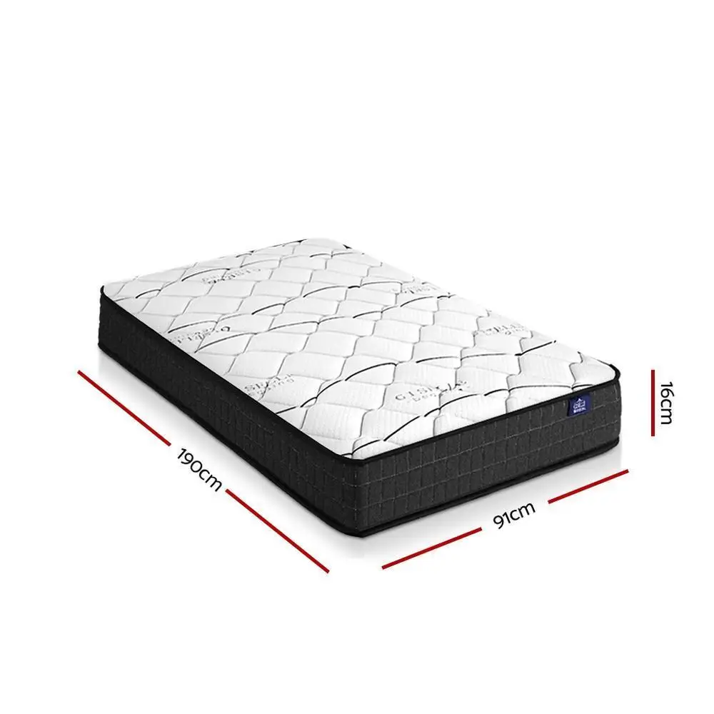 16cm Medium Firm Single Mattress Breathable Supportive Sleep Comfort Bed Mattress