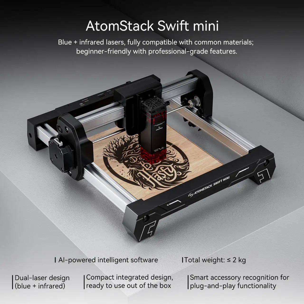 ATOMSTACK SWIFT MINI Laser Engraver 3W Portable Laser Cutter Engraving Machine For Metal Acrylic DIY Craft Tool for Etsy Sellers