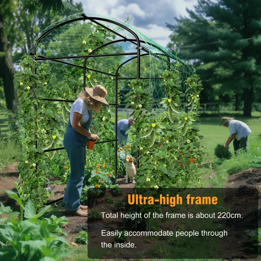 U-Shaped Metal Tall Garden Plant Trellis Grow Support Frame for Climbing Plants Vegetables