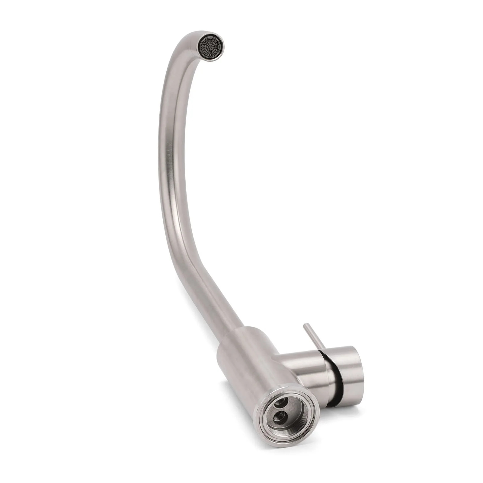 KYLINS WELS Tall Tapware 360° Swivel mixer Bathroom Faucets Brushed Nickel Round Kitchen Sink Tap Laundry Basin Mixer Faucet