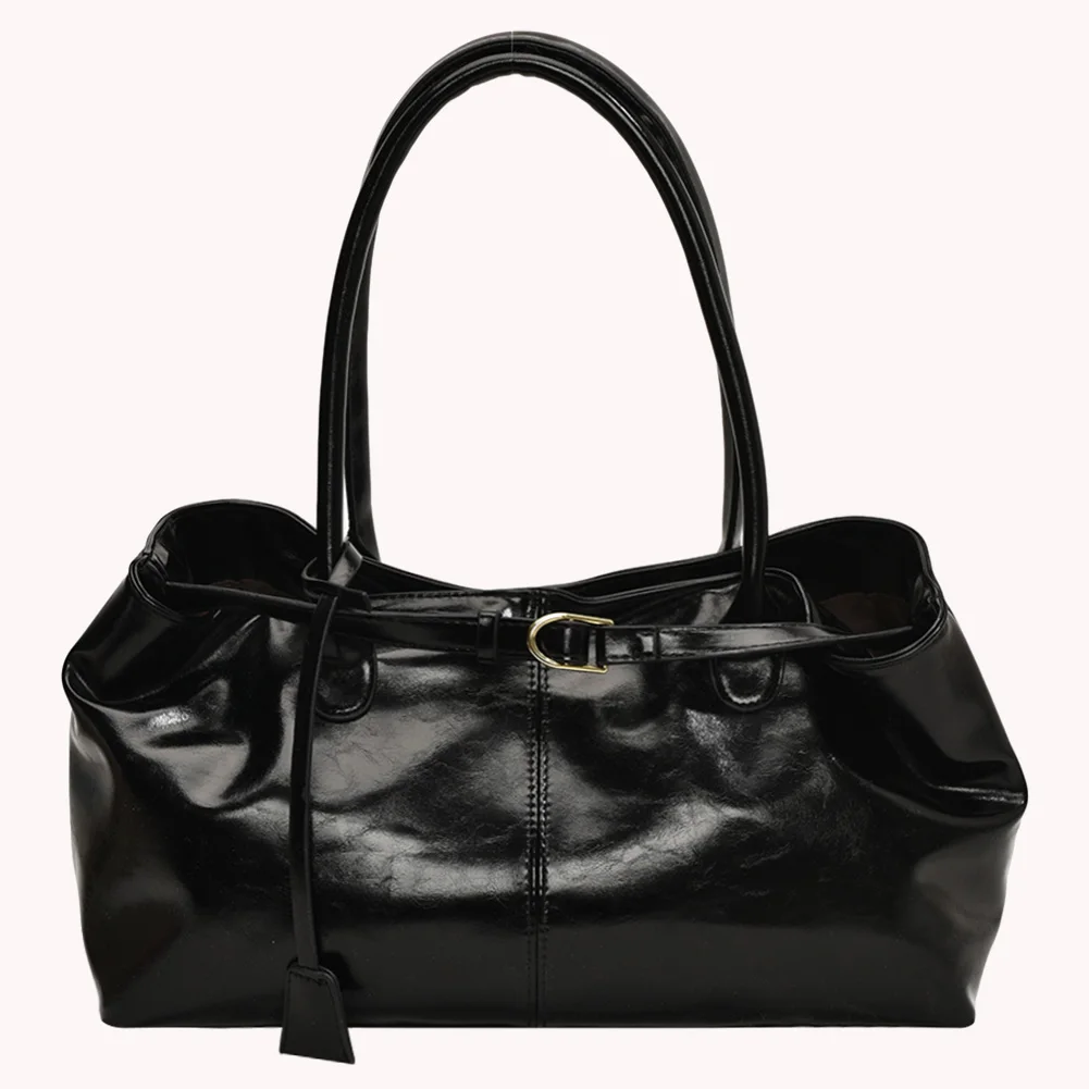 PU Leather Hobo Handbag Slouchy Top Handle Bag Fashion Work Bags Large Satchel Bag for Women Work Shopping Travel