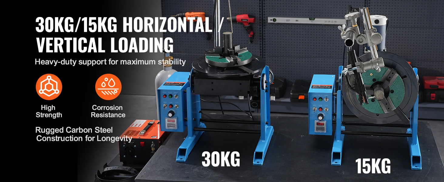 SucceBuy Rotary Welding Positioner 30KG 0-90° Welding Positioning Turntable Table 1-12rpm Welding Torch Stand Holder for Cutting