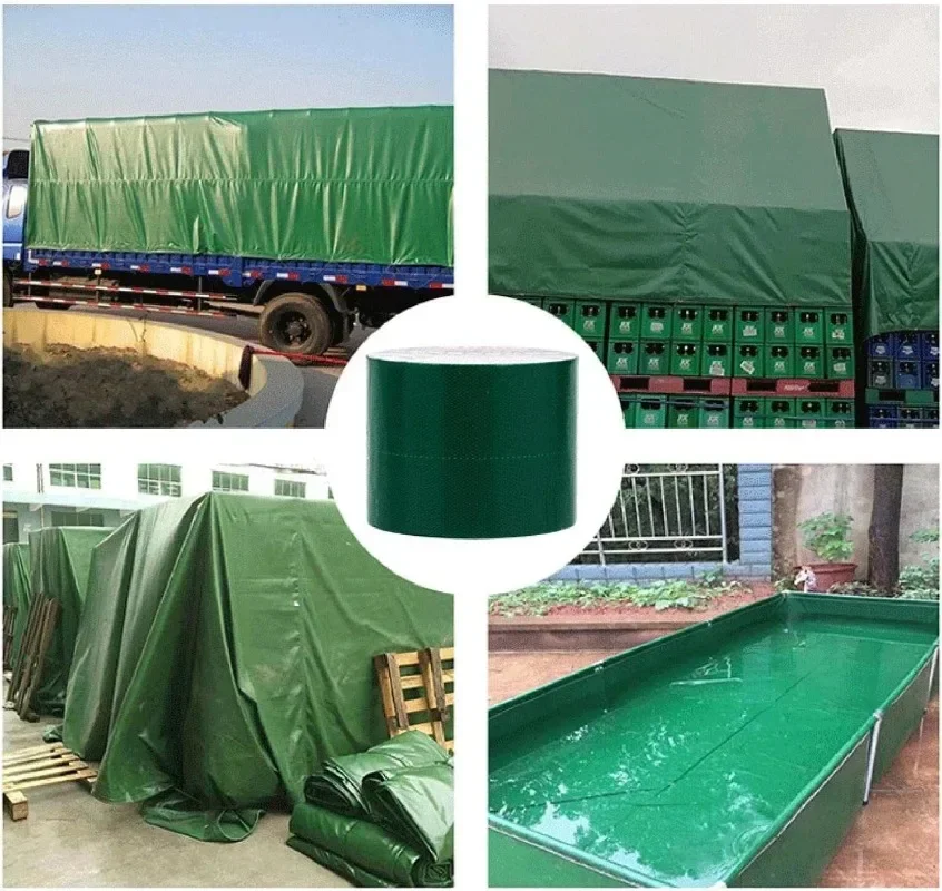 High Sticky Strong Tarpaulin Repair Tape Waterproof Self-Adhesive Tapes Patches Outdoor Truck Tent Cover Awning Tape for Camping