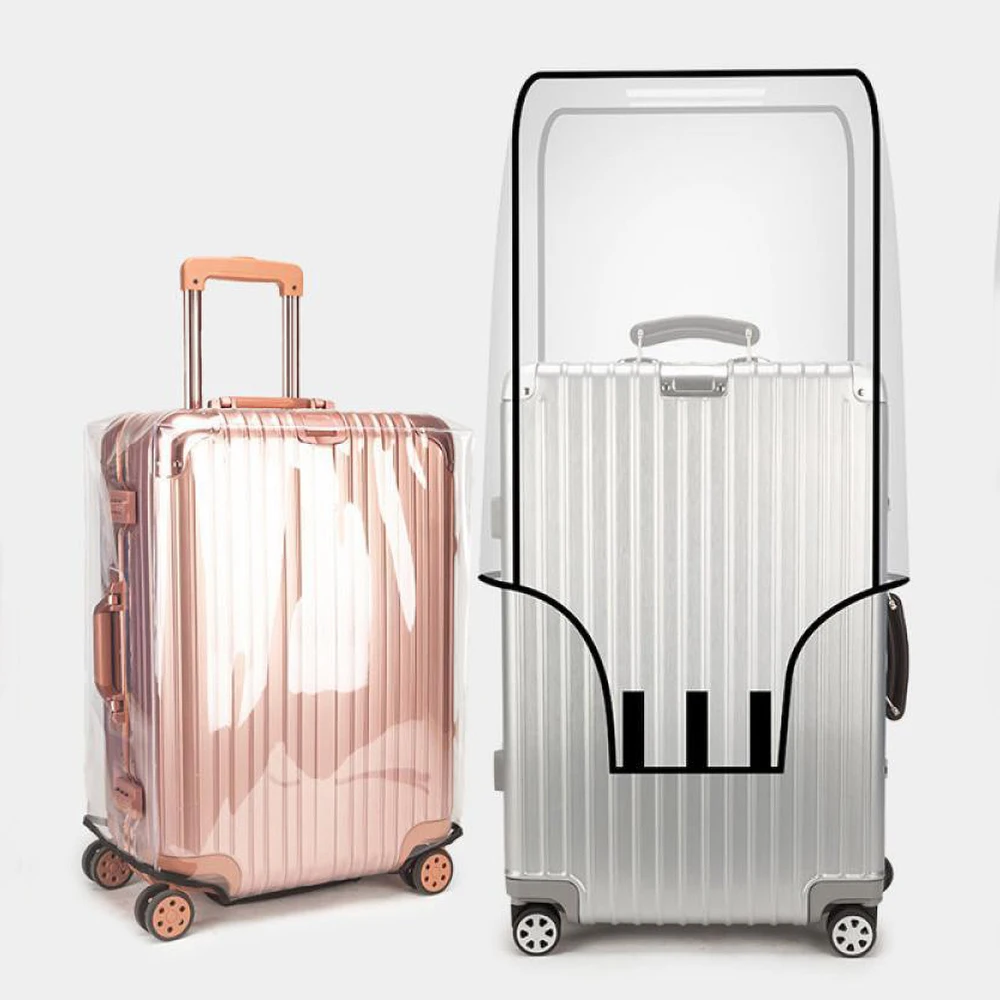 Full Transparent Luggage Protector Cover Waterproof PVC Trolley Suitcase Cover