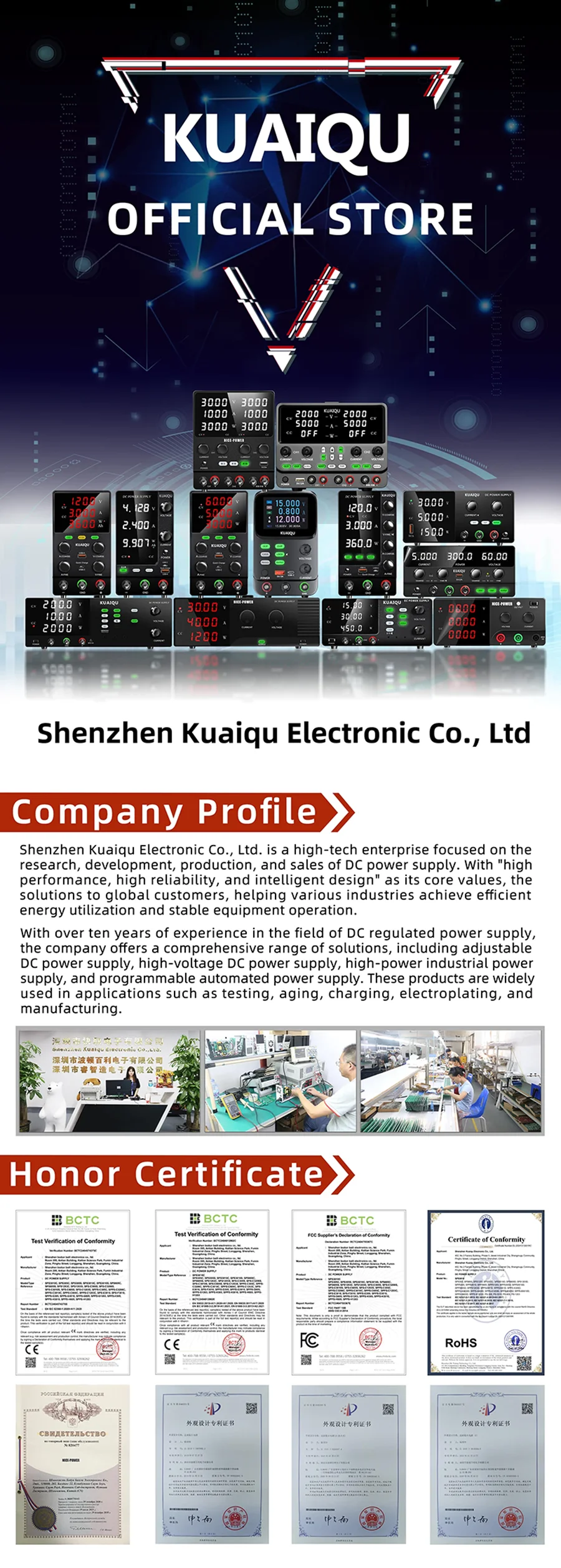 KUAIQU 300V 1A 300W Lab DC Power Supply RS232 USB Software Power Source 12V 30V 10A 200V Adjustable Voltage Regulator For Test