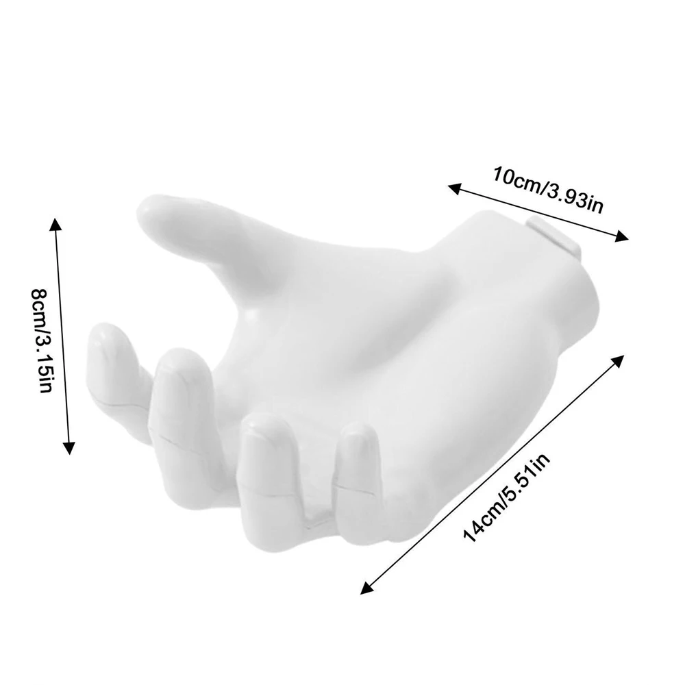 Resin Wall Mounted Soap Holder Rack Adhesive Hand Shape Storage Holder