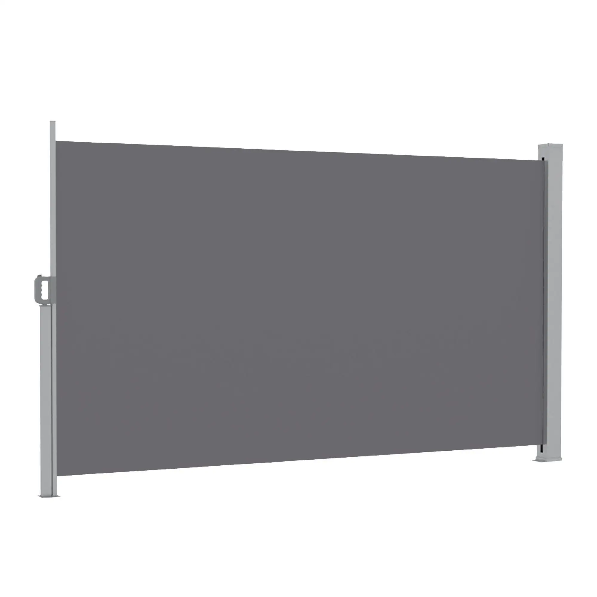 1.8x3.5m Retractable Side Awning Outdoor Privacy Screen Grey Sun Shade Windproof Patio Balcony Fence Screen
