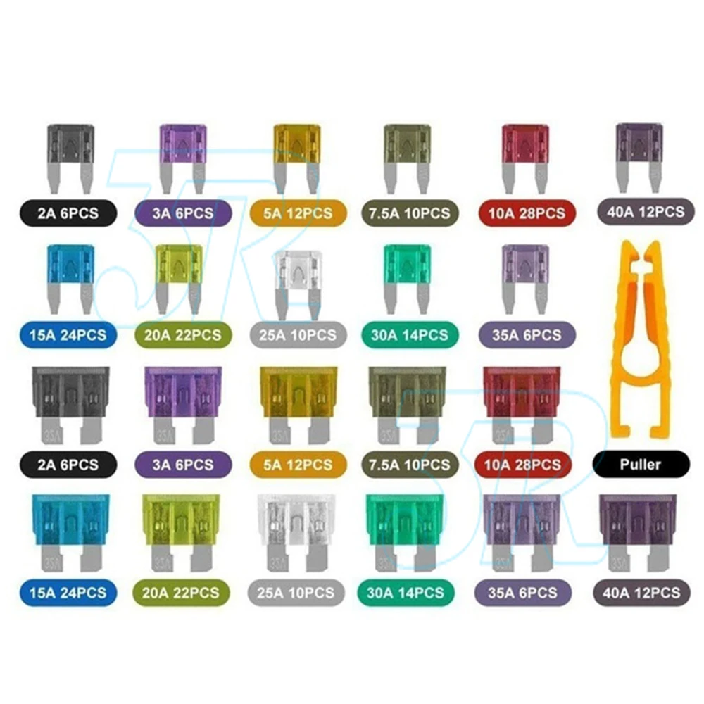 300pcs Car Blade Fuses Assortment Assorted Kit Blade Set Auto Truck Automotive