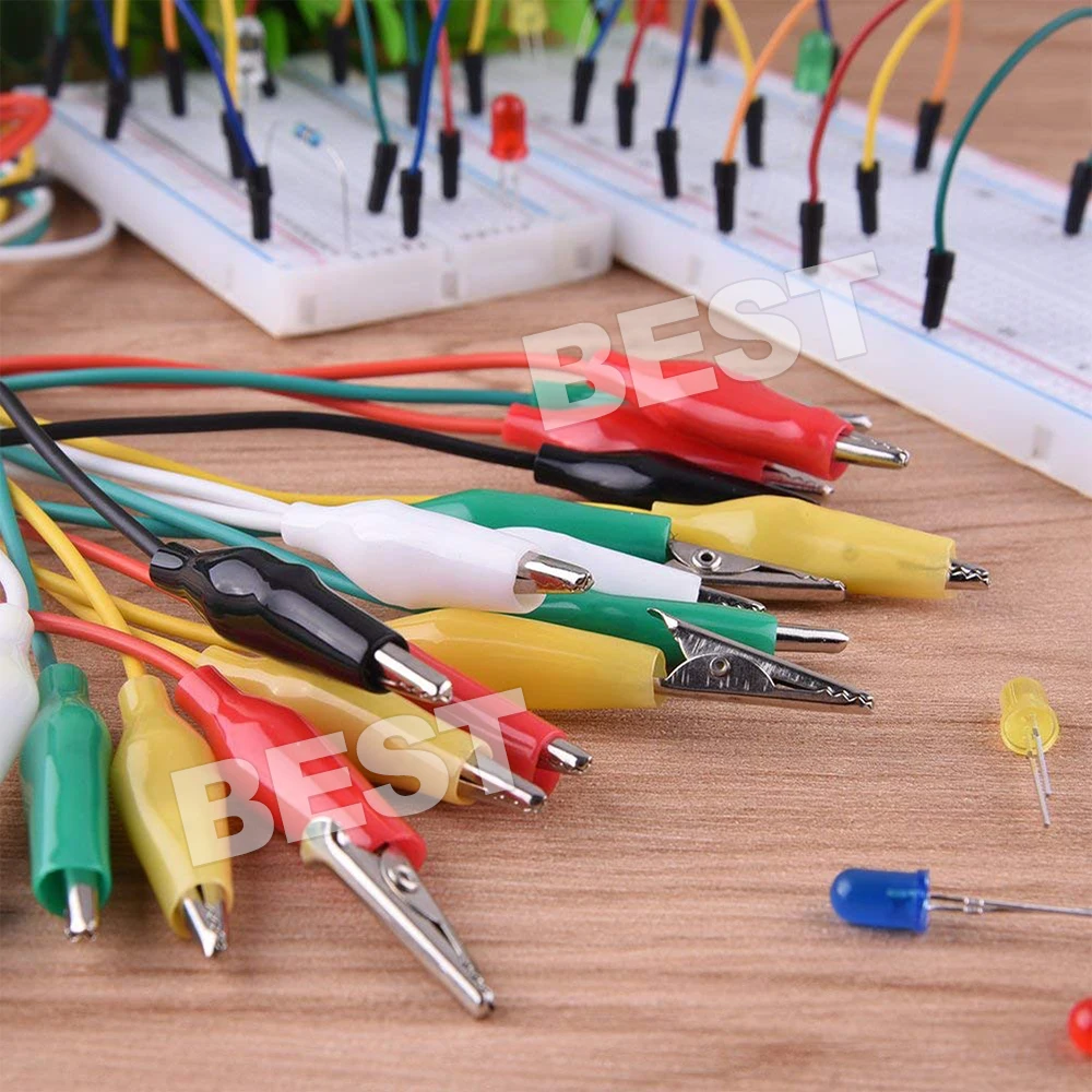 10PCS Electrical Alligator Clips Test lead Jumper Wire Crocodile Cable wire