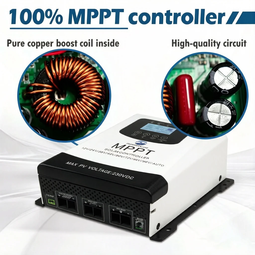 Intelligent MPPT Solar Charge Controller with Smart WiFi Monitoring for Off-Grid Power Systems