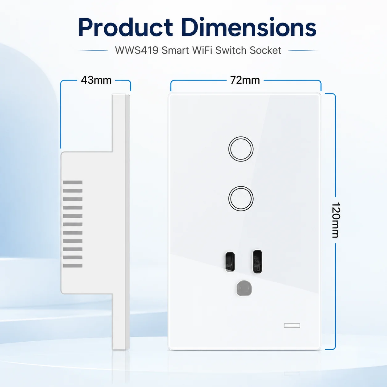 Melery AU Smart Tuya WiFi Light Switch Argentina Plug Australia Outlet Touch Glass Wall Socket Remote by Alexa & Google Home