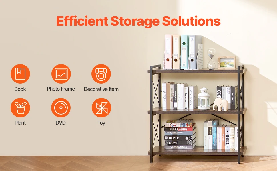 SucceBuy Metal Bookshelf 3-14-Tier Tall Industrial Bookshelf Vintage Display Storage Bookcase with Open Shelves to Home Office