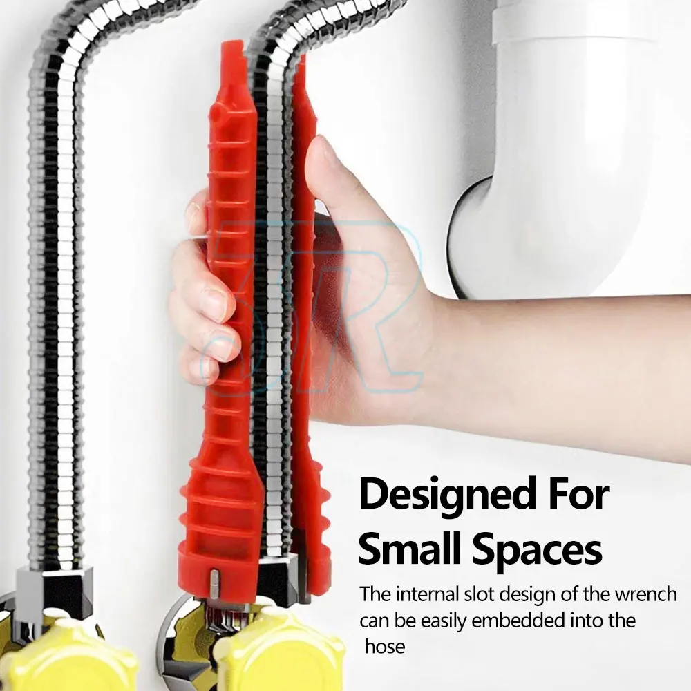 8 In 1 Sink Basin Wrench Multifunction Faucet Tap Spanner Installer Hand Tools