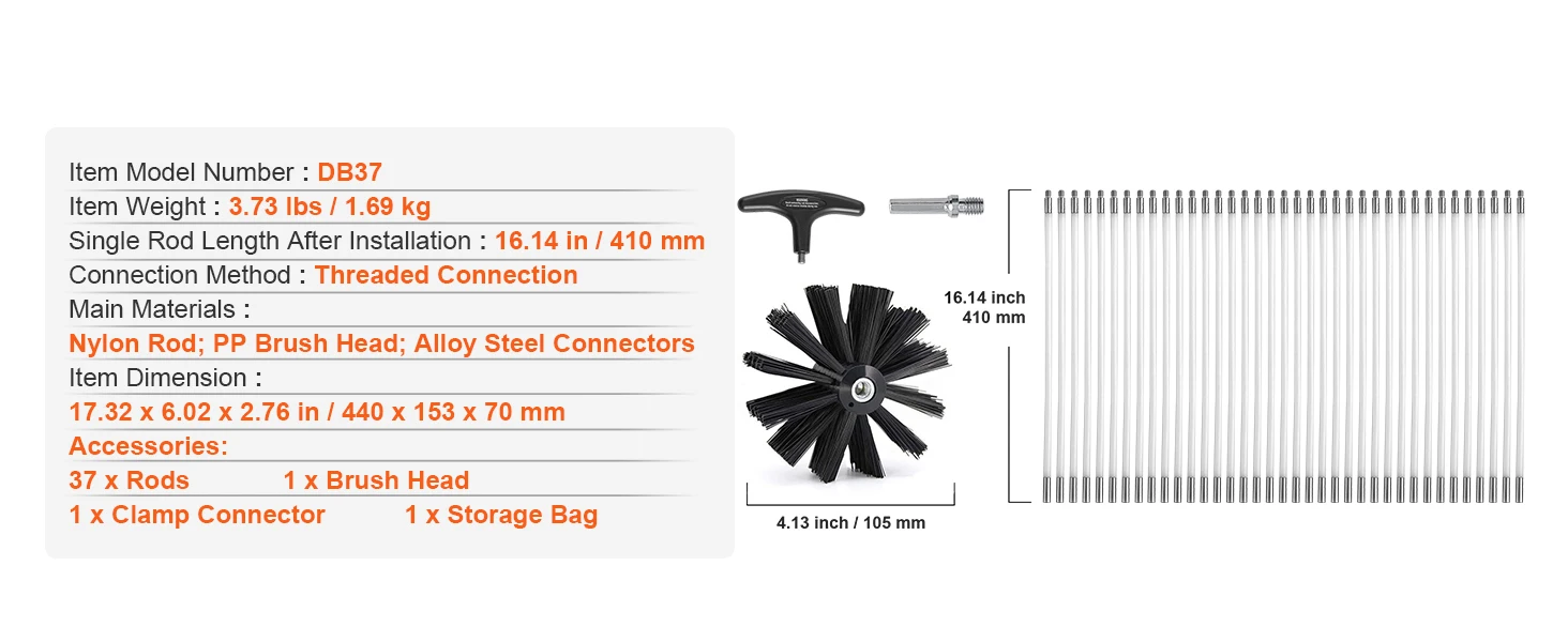 SucceBuy Dryer Vent Cleaner Kit Flexible Lint Trap Brush Reinforced Nylon Duct Cleaning Tool Dryer Vent Brush Dryer Cleaning