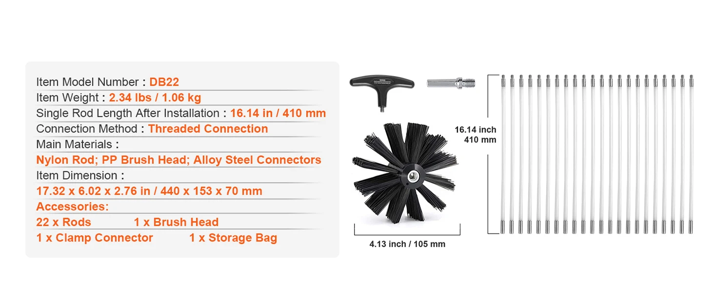 SucceBuy Dryer Vent Cleaner Kit Flexible Lint Trap Brush Reinforced Nylon Duct Cleaning Tool Dryer Vent Brush Dryer Cleaning