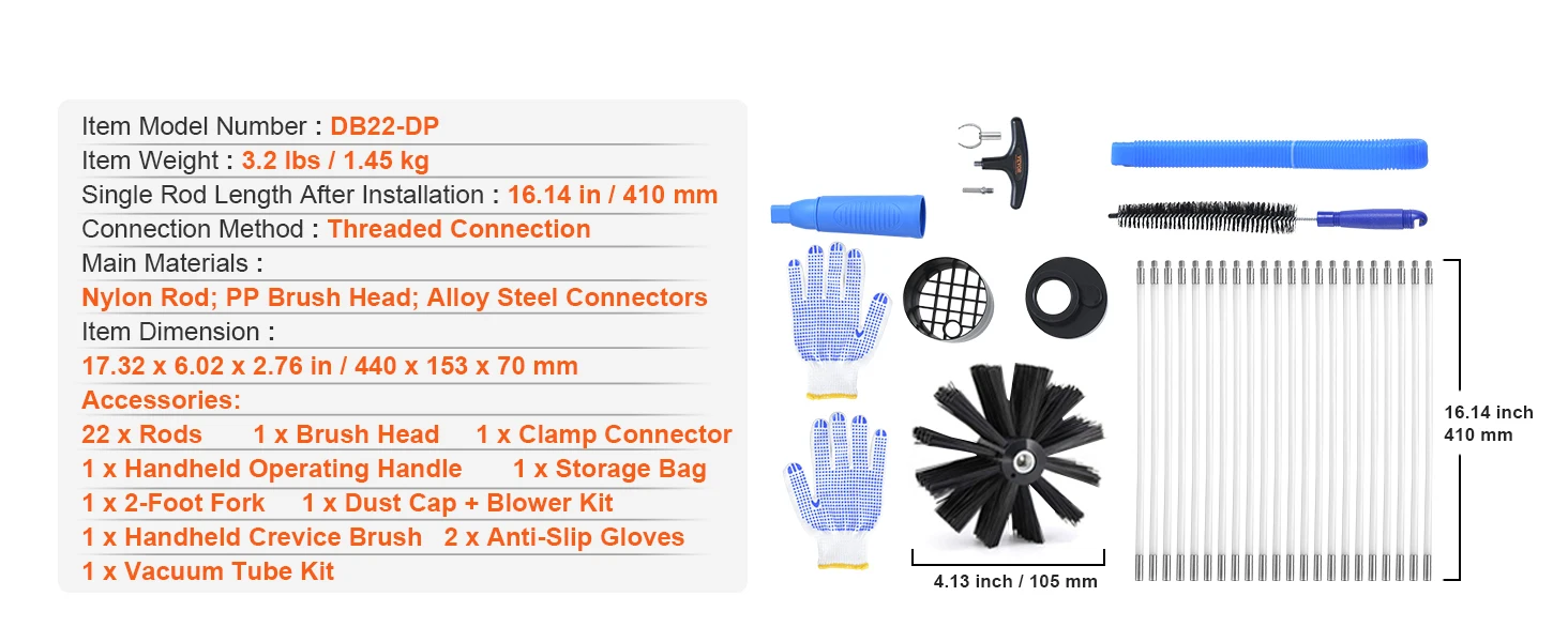 SucceBuy Dryer Vent Cleaner Kit Flexible Lint Trap Brush Reinforced Nylon Duct Cleaning Tool Dryer Vent Brush Dryer Cleaning