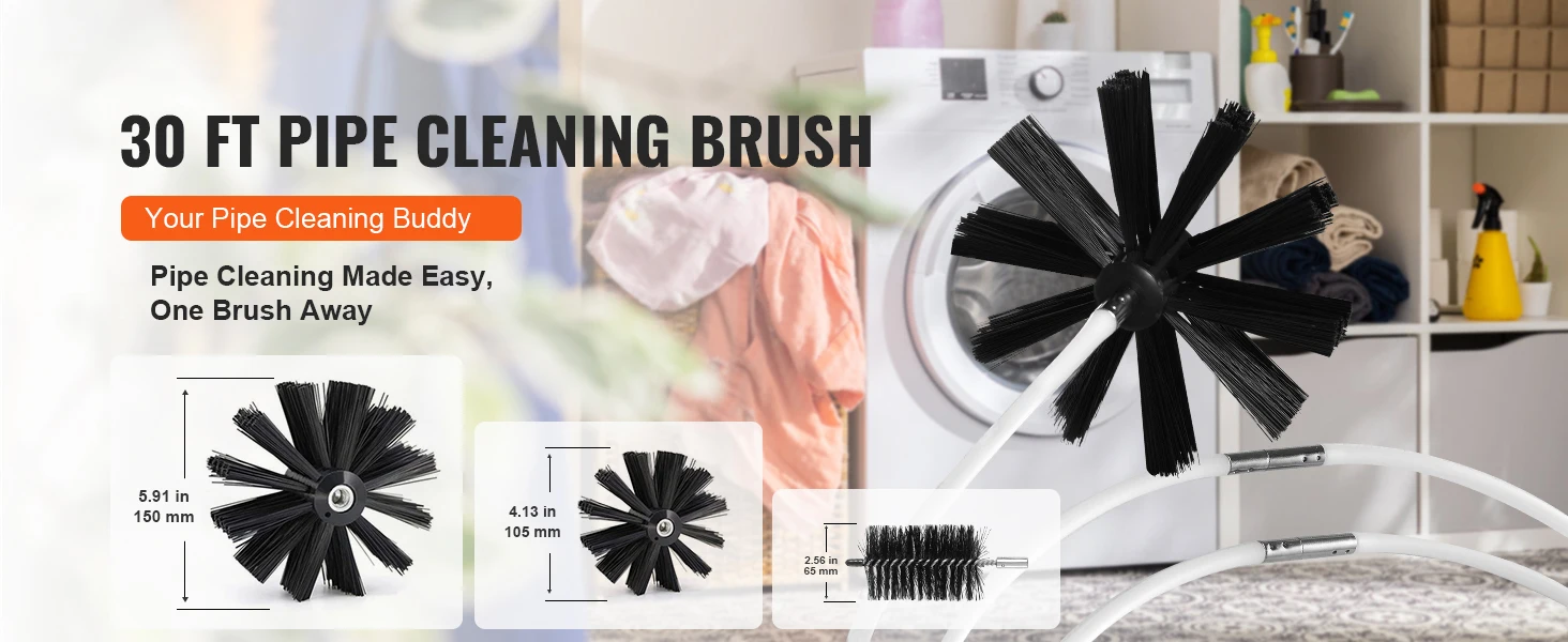 SucceBuy Dryer Vent Cleaner Kit Flexible Lint Trap Brush Reinforced Nylon Duct Cleaning Tool Dryer Vent Brush Dryer Cleaning