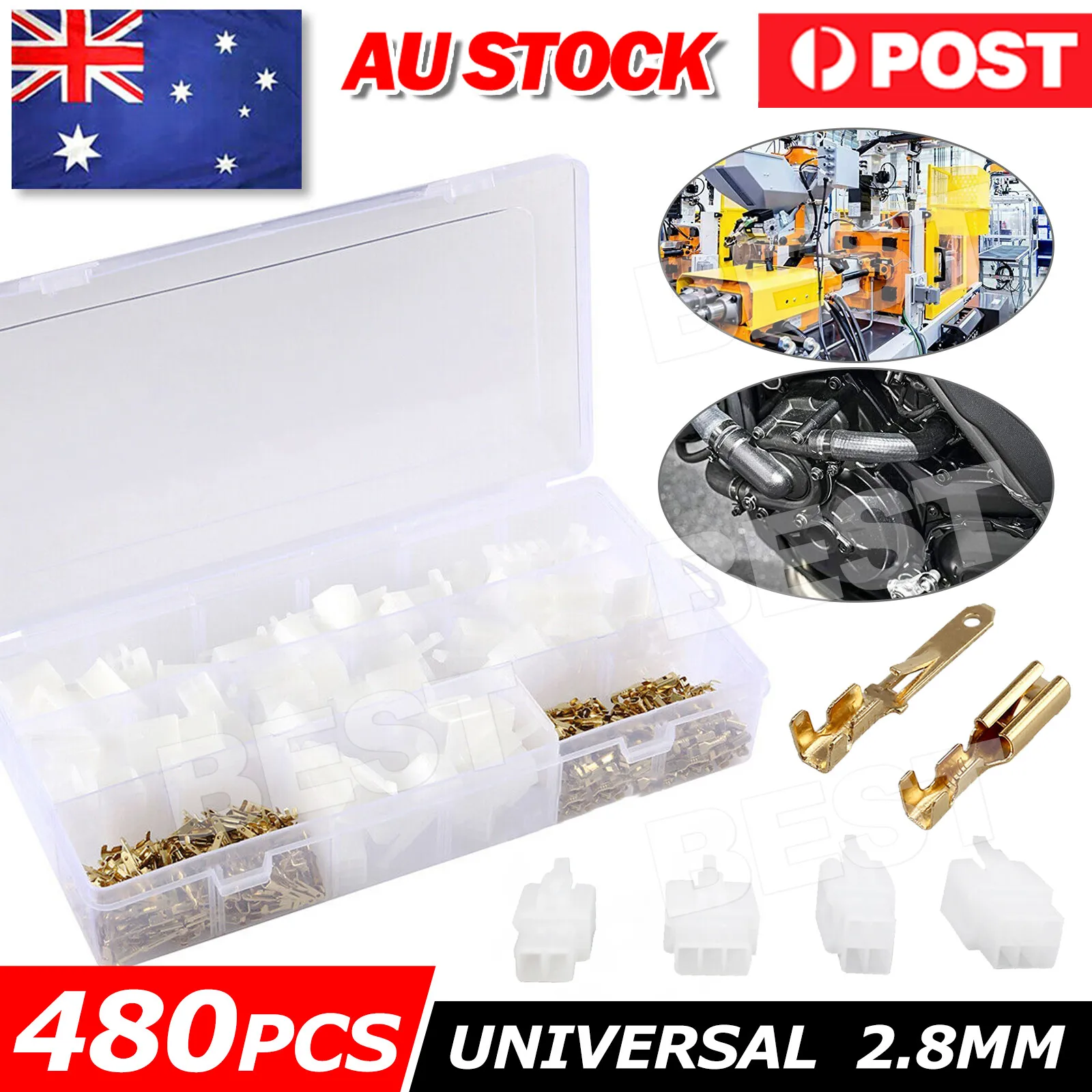 480X Auto Motorcycle Car Electrical 2 3 4 6 Pin Wire 2.8 mm Connectors Terminals