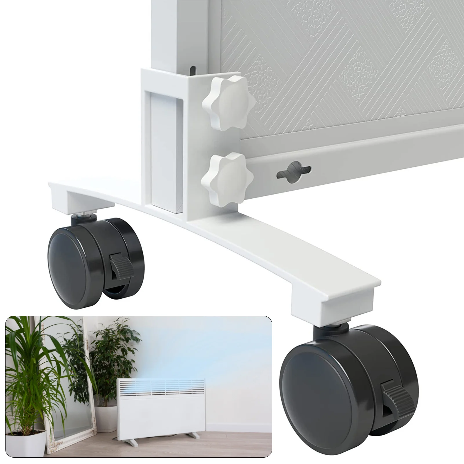 Metal Infrared Warmer Foot Support Universal Heating Panel Standing Legs with Wheels Easy To Install Heating System Accessories