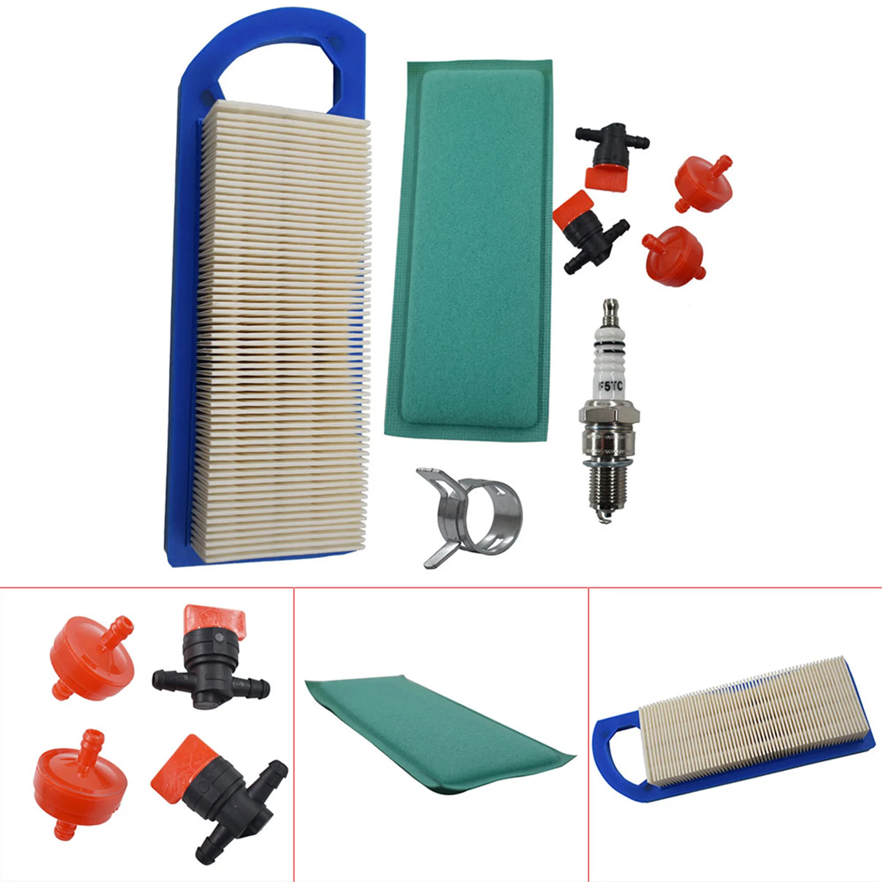 Lt1000 Air Filter Fuel Filter Spark Plug Tune Up Kit Replacement for Craftsman Lt1000 Intek 15-18.5 HP Parts Lawn Mower