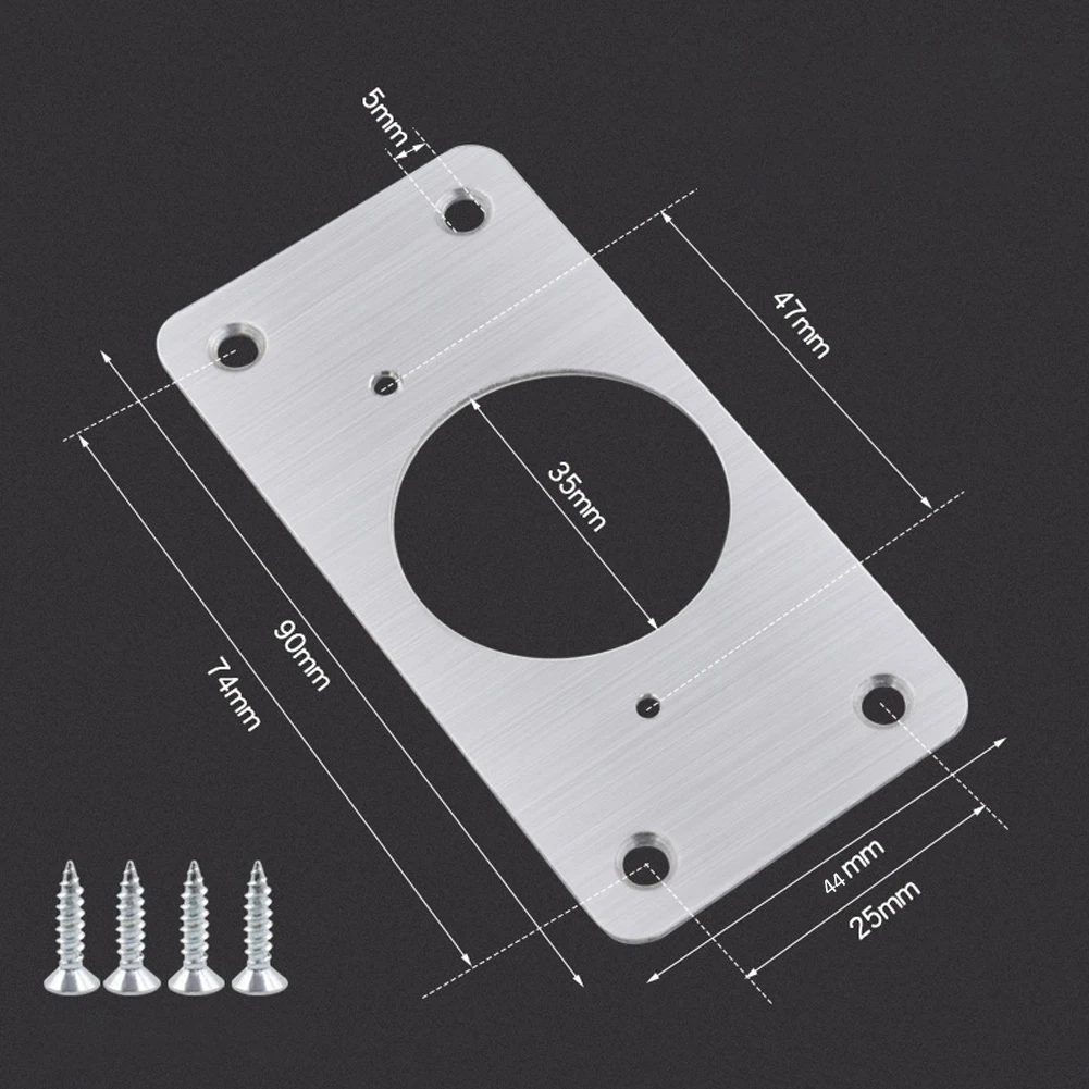 10Pcs Cabinet Hinge Repair Plate Kit Stainless Steel Door Hinge Mounting Plate With Holes For Home Kitchen Cupboard Furniture