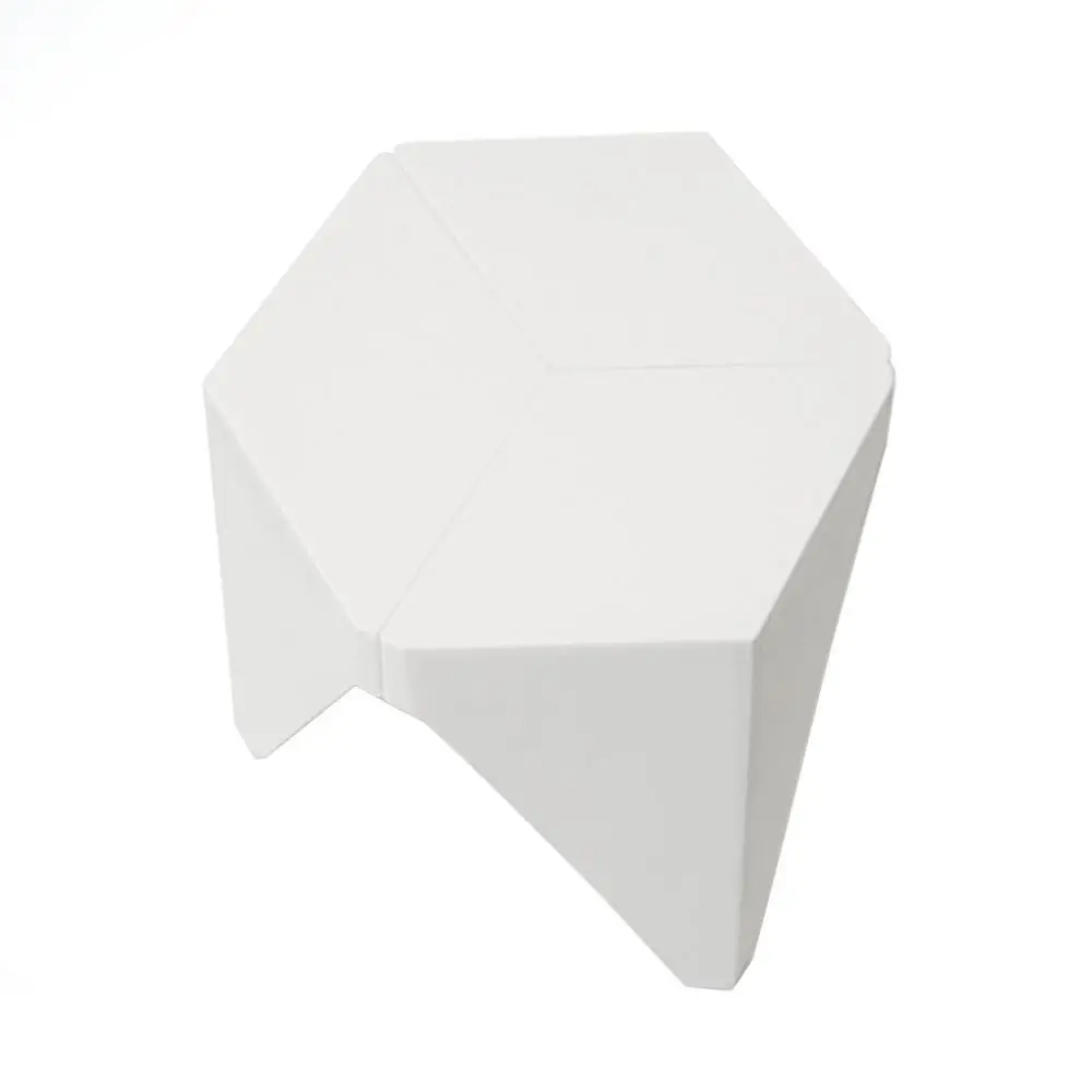 4 Piece Stackable White Puzzle Style Bar Stools Modern Lightweight Seating
