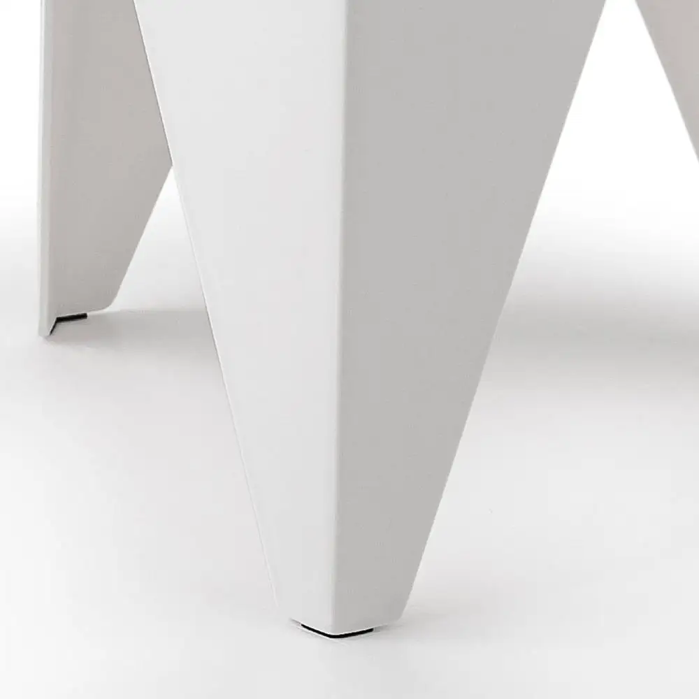 4 Piece Stackable White Puzzle Style Bar Stools Modern Lightweight Seating