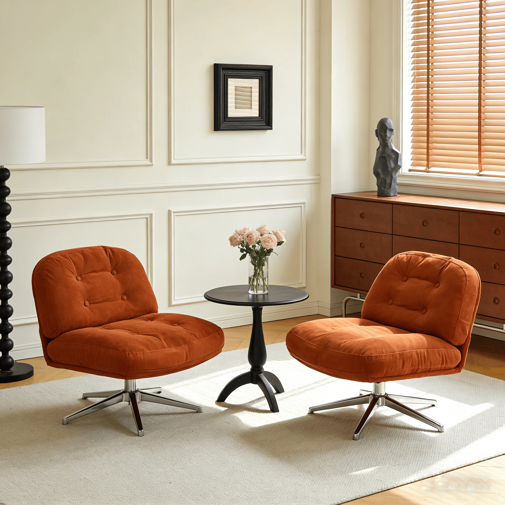 Living room single sofa chair, balcony small-sized chair, modern minimalist swivel chair, creative leisure chair