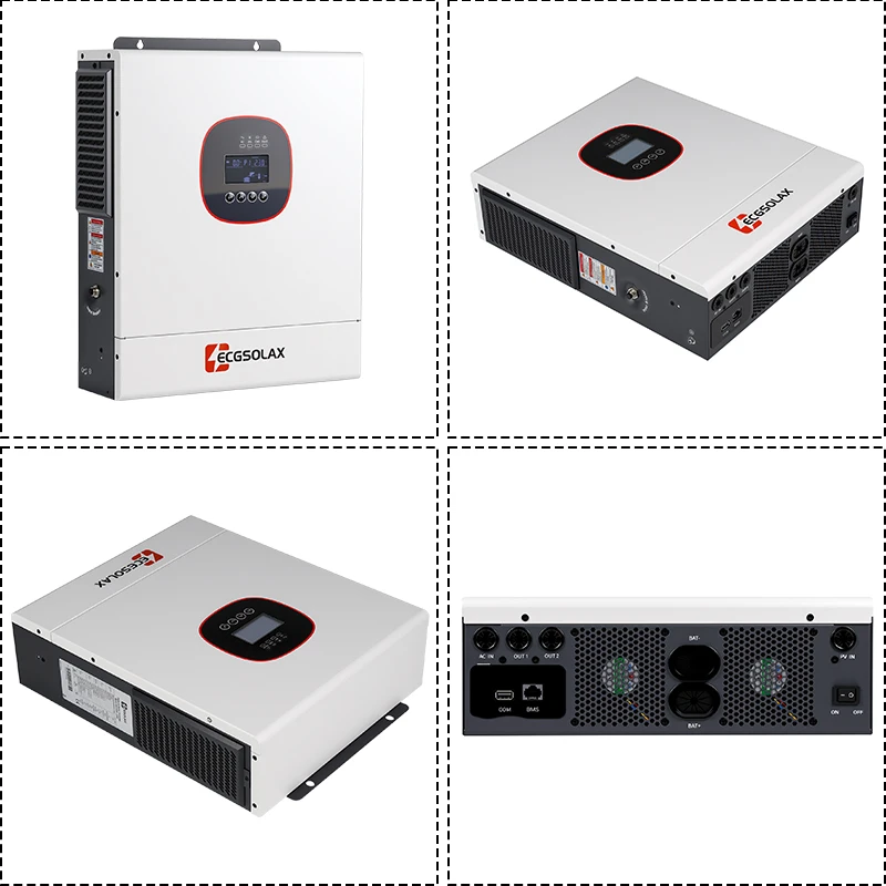ECGSOLAX 6.5KW Hybrid Solar Inverter Pure Sine Wave 48V Off Grid Inverter 160A Mppt Solar Controller