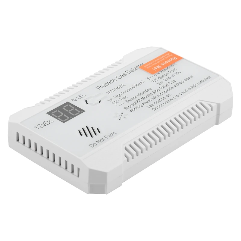 Propane Detector 12V LPG Natural Gas Sensor Leak Alarm 85DB Siren For Car RV Home Digital Propane Tester Meter