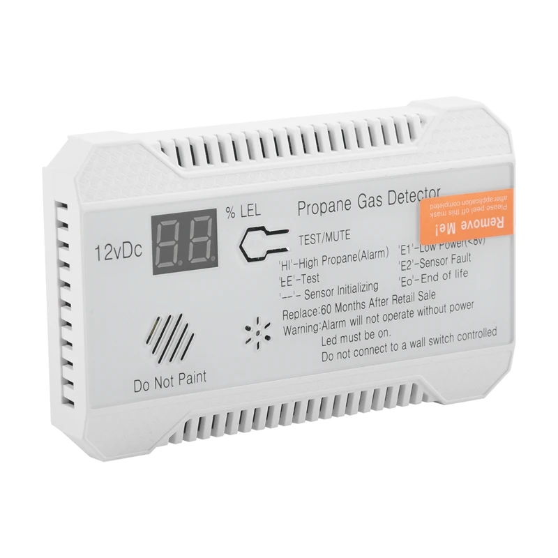 Propane Detector 12V LPG Natural Gas Sensor Leak Alarm 85DB Siren For Car RV Home Digital Propane Tester Meter