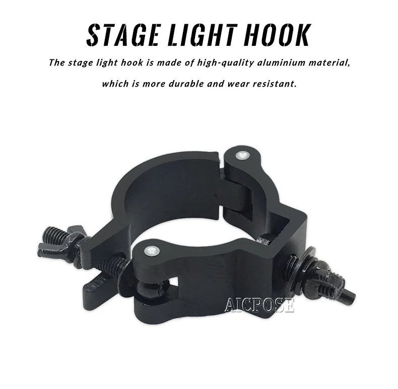 10pcs/lot Alumimun Alloy Stage Lights Clamp Hanger Hooks Bracket Heavy Duty Hook Theatre Lighting 48-51mm 100kg Stage Light Hook
