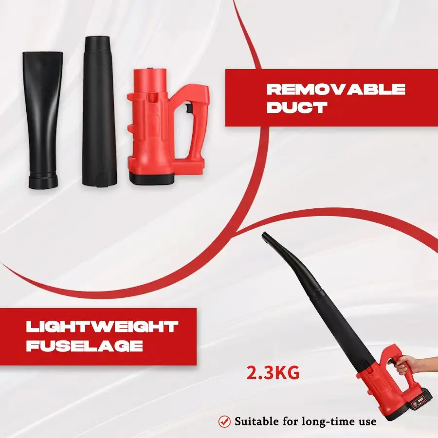 PORIYA 2800W 21V Cordless Leaf Blower Handheld 6-speed Garden Cleaner Tool with Battery