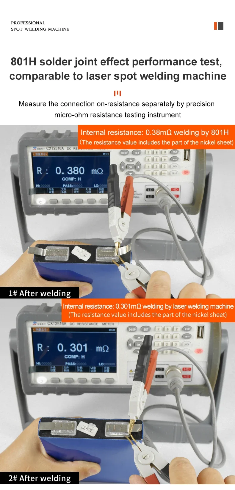 HT-SW01H/HT-SW02H 7000A Battery Spot Welder 42KW Spot Welding Machine with Air Pump Pneumatic Battery Weld Head/Parallel Weld He