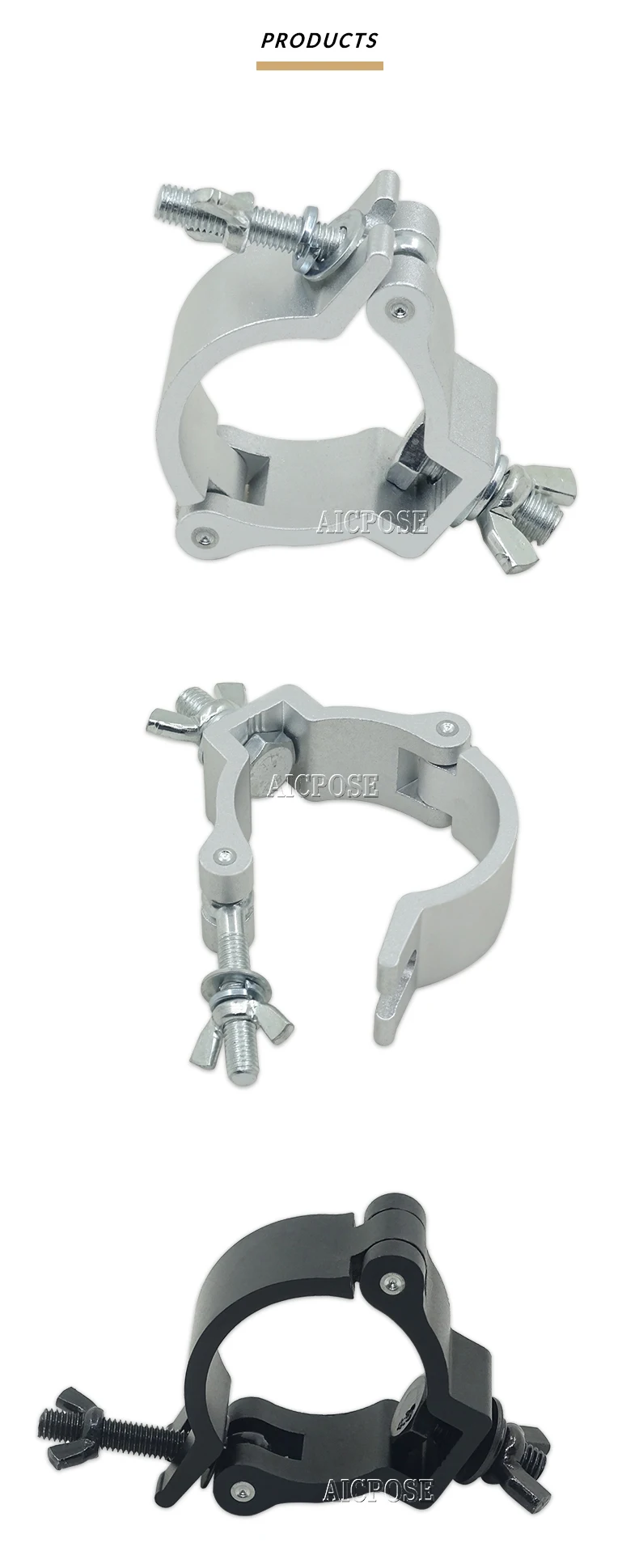 10pcs/lot Alumimun Alloy Stage Lights Clamp Hanger Hooks Bracket Heavy Duty Hook Theatre Lighting 48-51mm 100kg Stage Light Hook