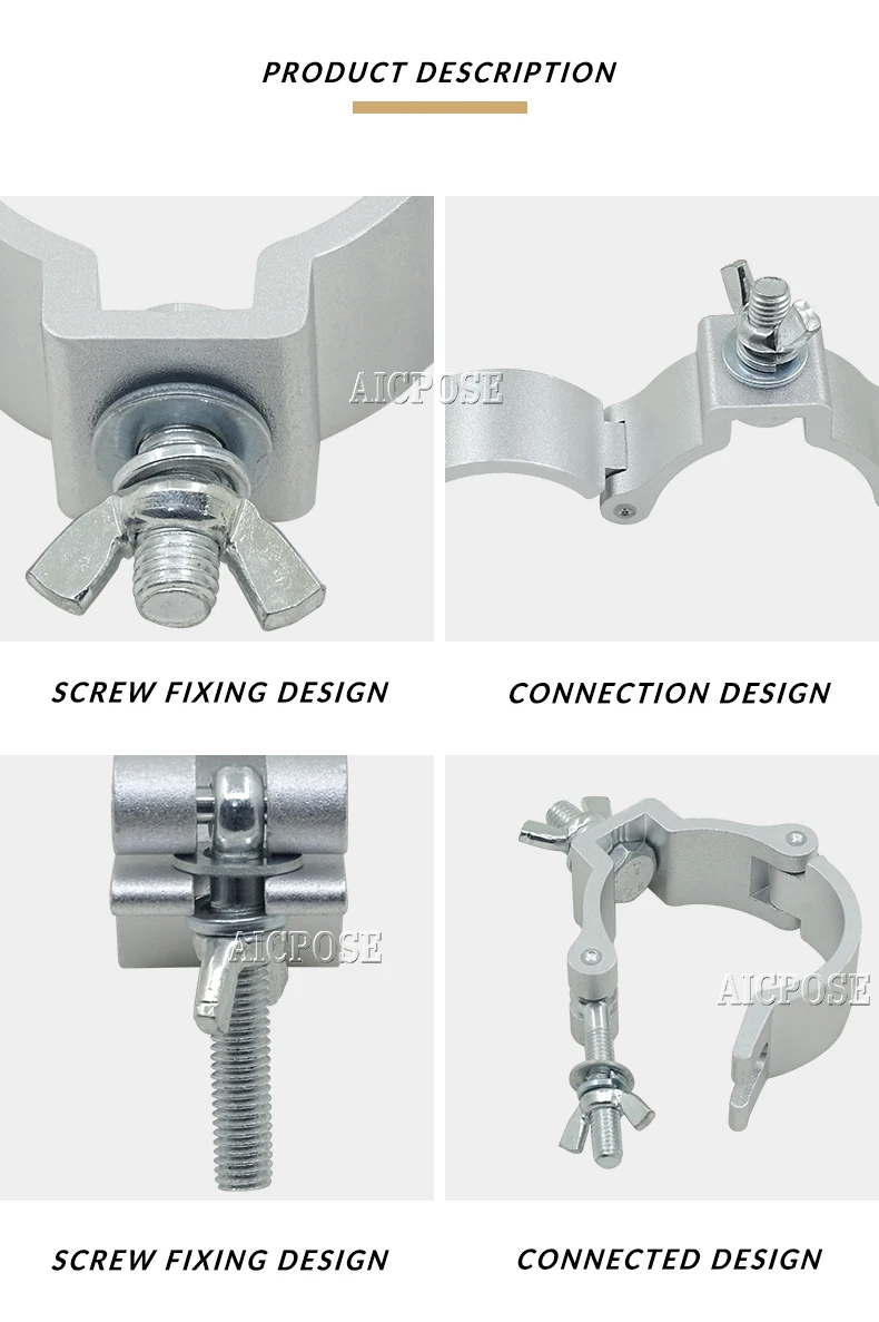 10pcs/lot Alumimun Alloy Stage Lights Clamp Hanger Hooks Bracket Heavy Duty Hook Theatre Lighting 48-51mm 100kg Stage Light Hook
