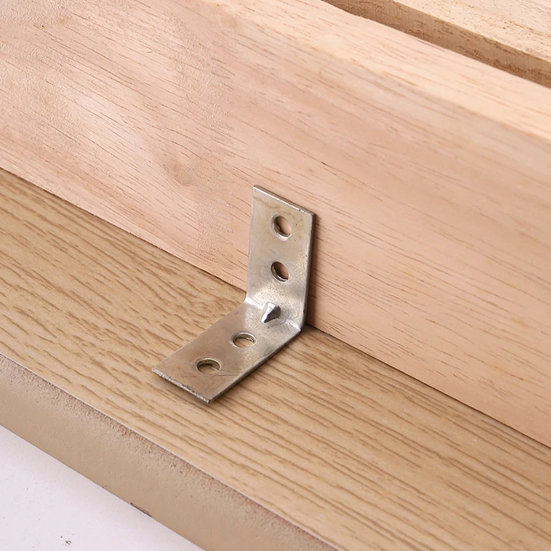 12pcs L-Shaped Corner Brackets Metal Corner Braces Drawer Shelf Wall Bracket Fixing Right Angle Corners Brace Furniture Hardware