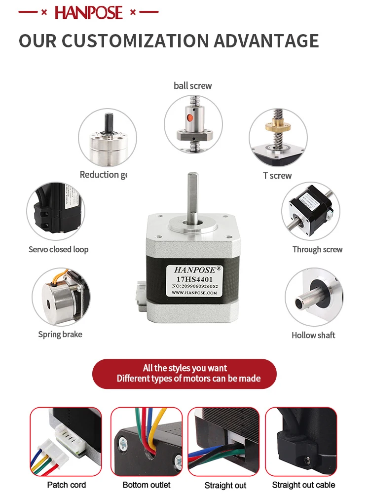 NEMA17 17HS4401 x5PCS Stepper Motor 1.5A 40N.cm Non-Captive 4-Lead for 3D Printer CNC Machine