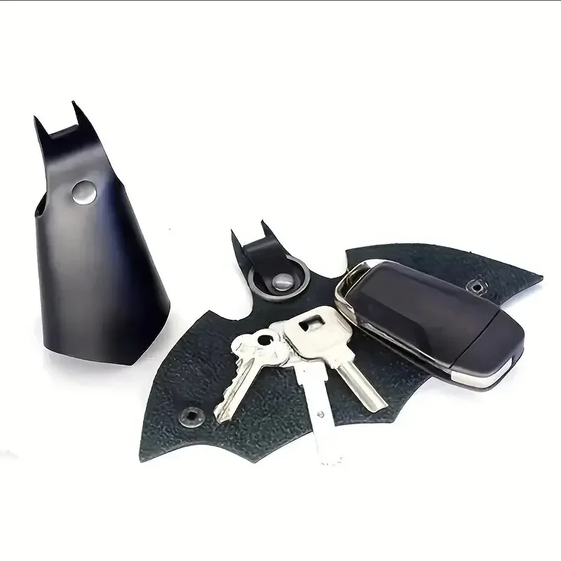 1pc Keychain Pendant PU Leather Car Key Protector Household Anti-lost Waist Hanging Key Bag Father's Day Gift, Boyfriend Gift