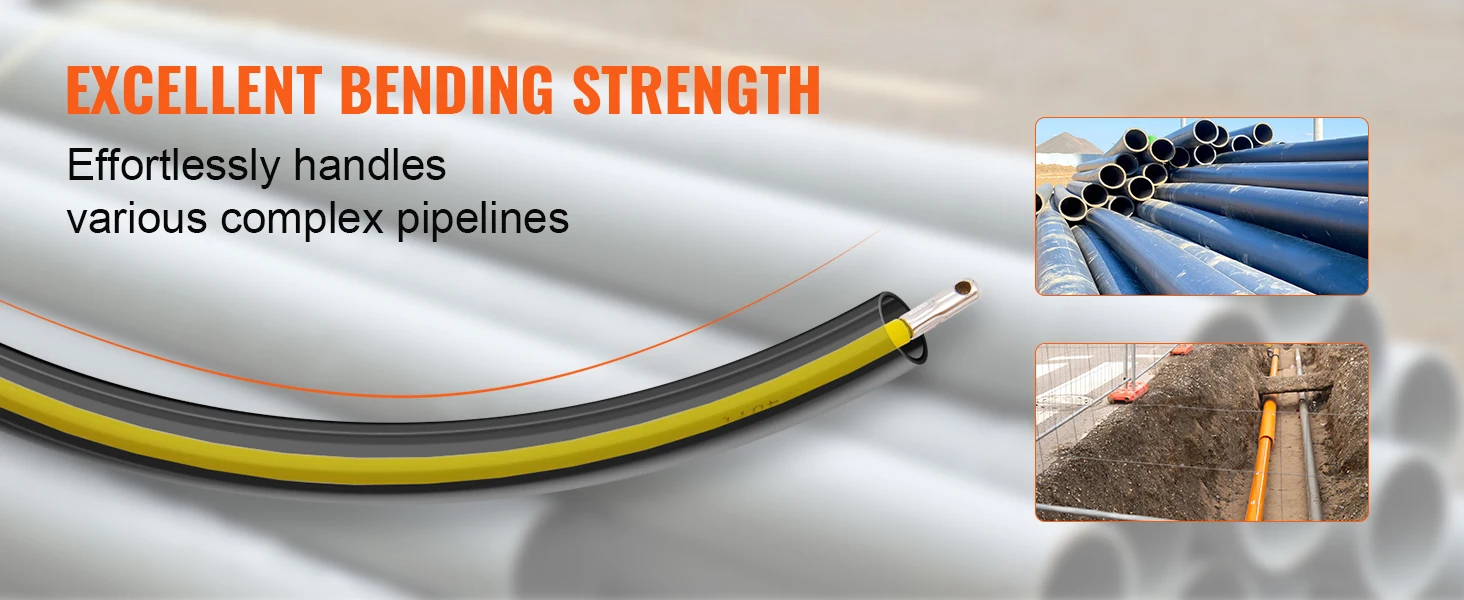 SucceBuy Fish Tape Fiberglass 425/492/600/656 ft Duct Rodder Fishtape Wire Puller Fishing Tools for Wall and Electrical Conduit