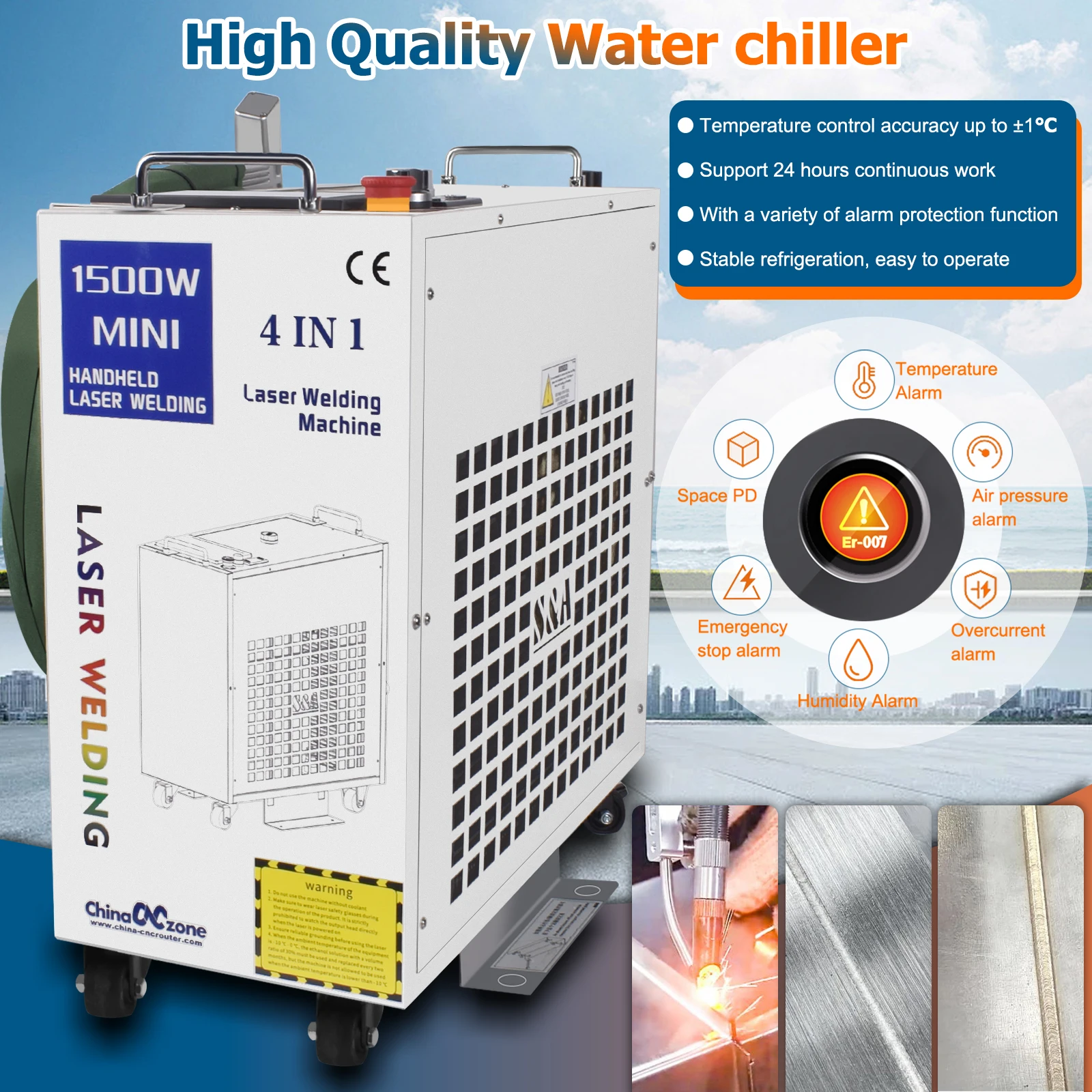 BWT 1500W Laser Welding Machine Metal SUP28T laser head Cutting Weld Seam Clean Machine Laser Rust clean